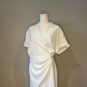 Zara White Wrap Dress